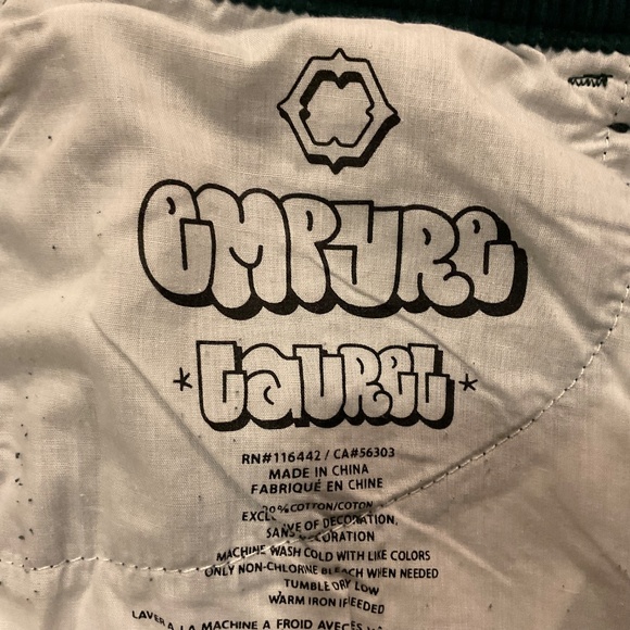 EMPYRE Laurel Corduroy Shorts XL Dark Green Skater Carpenter Retro Grunge Y2K - Picture 3 of 10